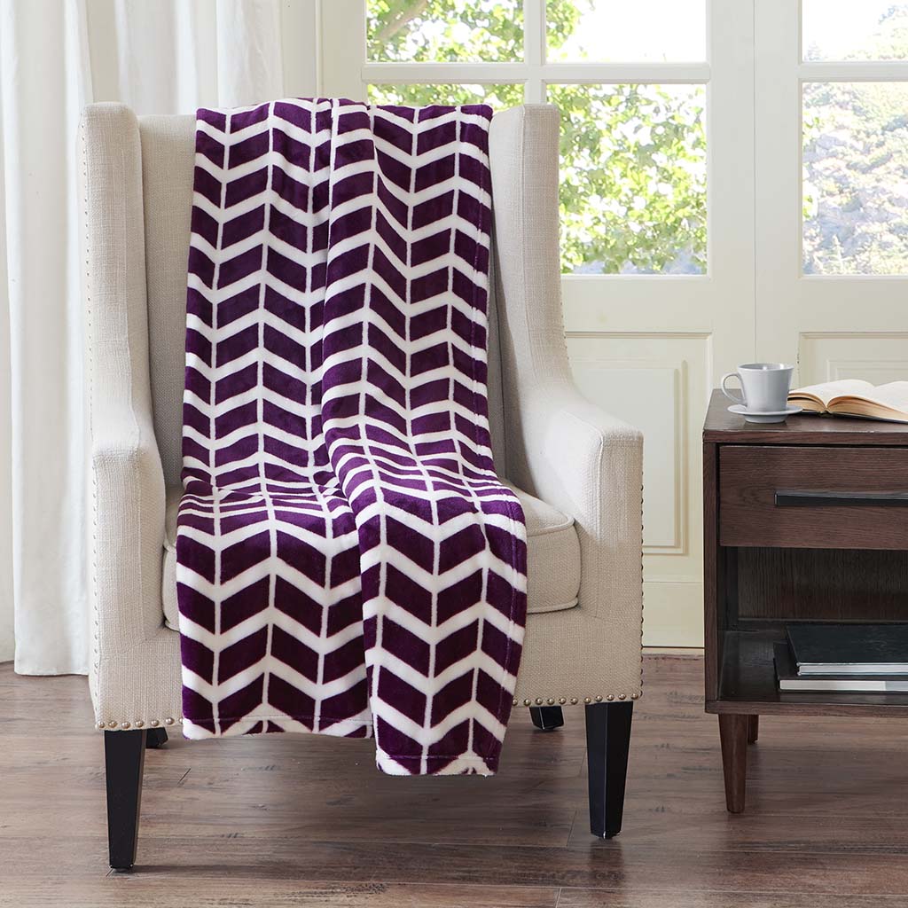 

Premier Comfort - Oversized Microlight Throw Throw - Purple - 60x72