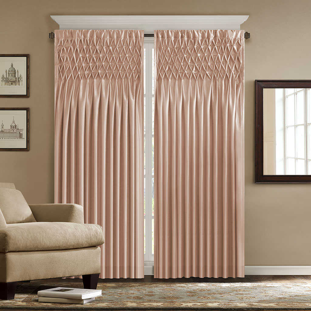 

Madison Park - Capulet Window Curtain - Pink - 95" Panel