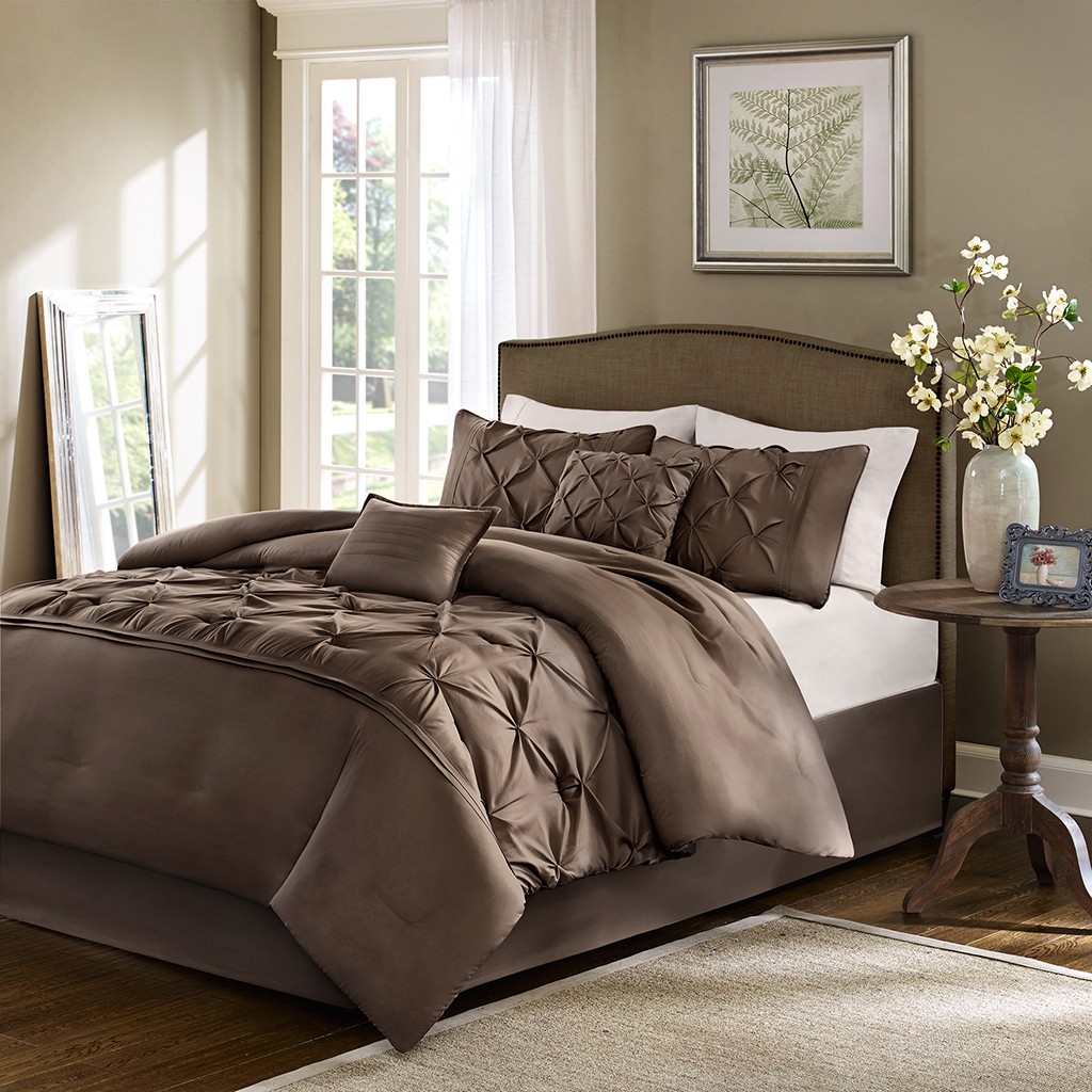 

Home Essence - Savoy 6 Piece Comforter Set - Brown - King/Cal King