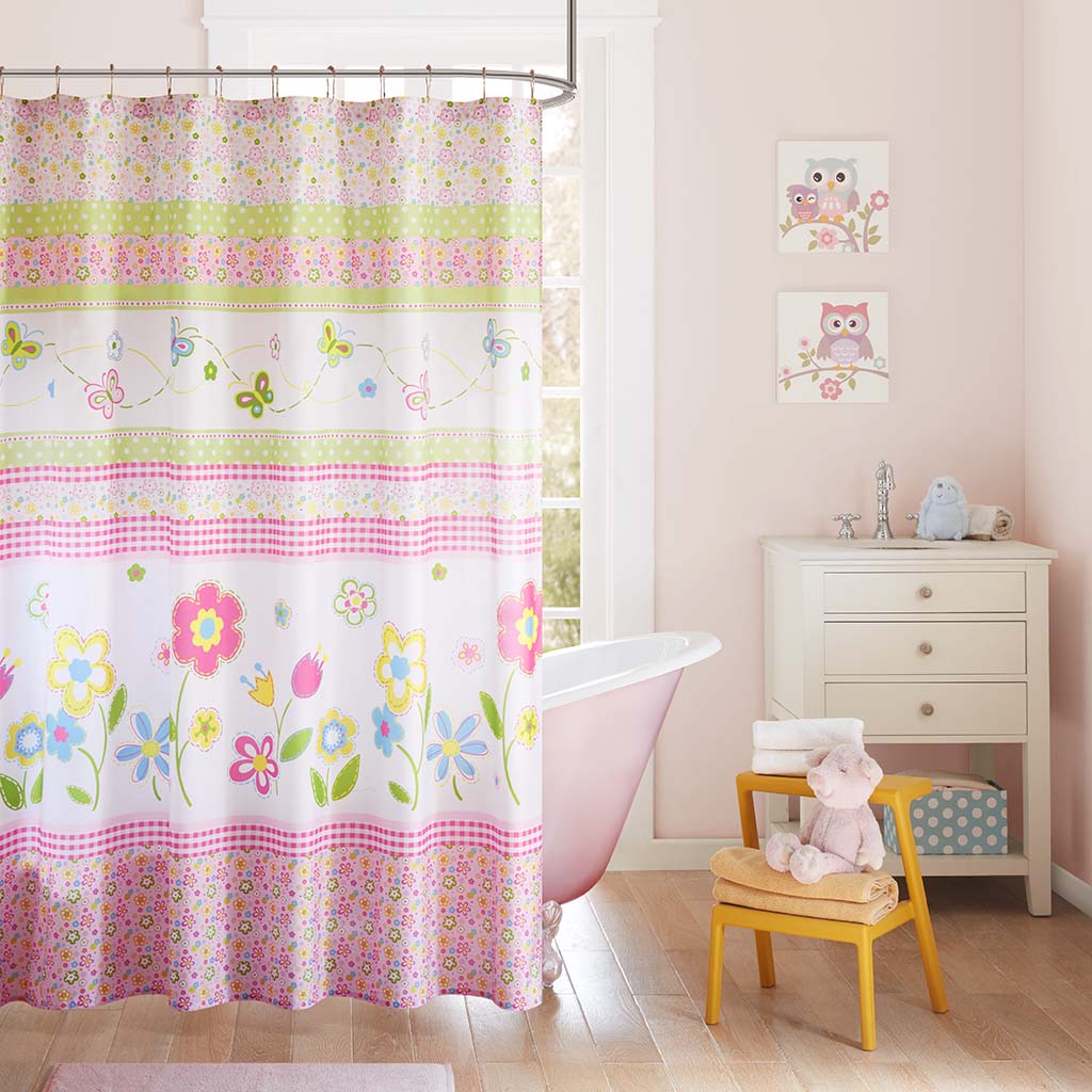 

Mi Zone Kids - Spring Bloom Printed Shower Curtain - Multi - 72x72