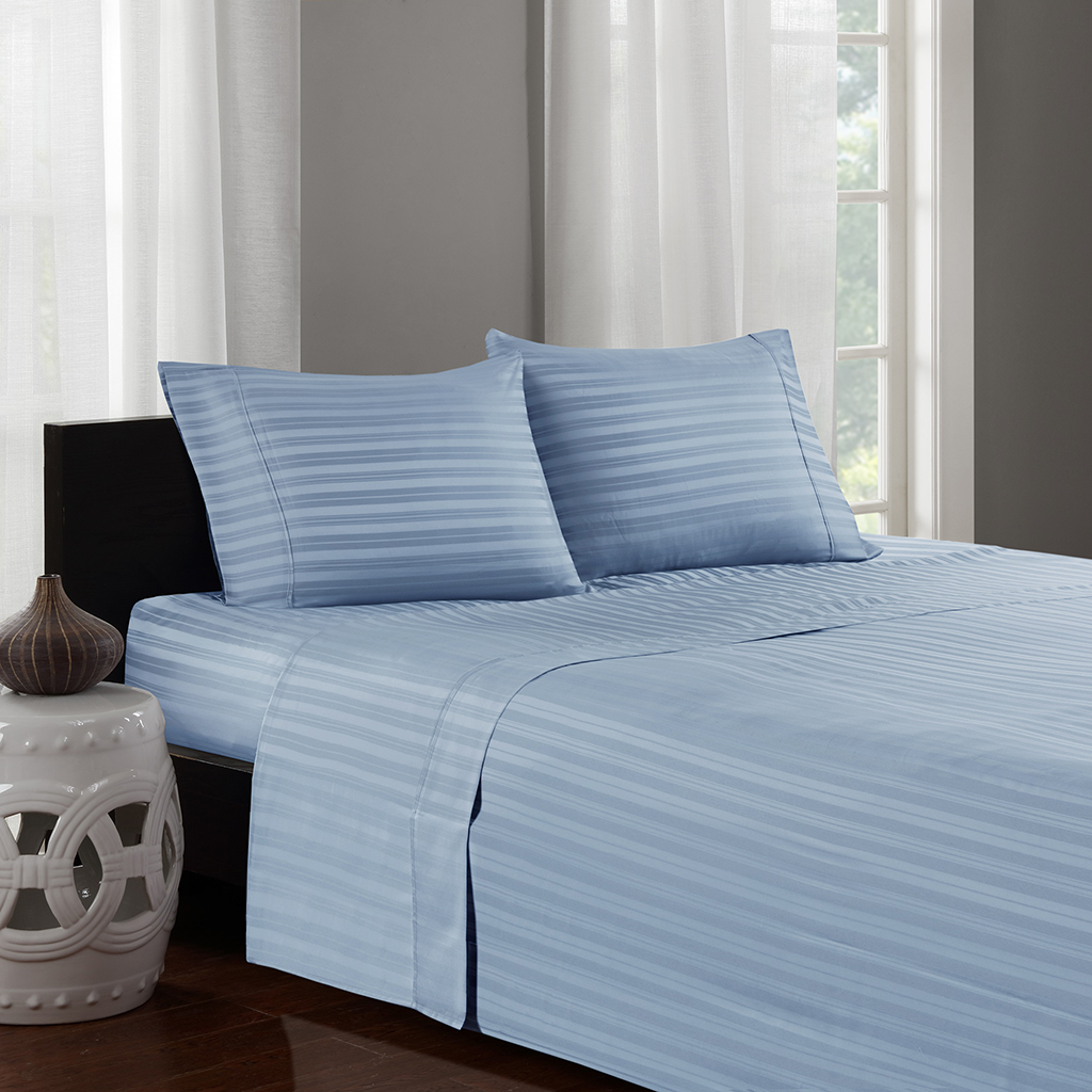

Premier Comfort - 600TC Stripe Sheet Sheet Set - Blue - King