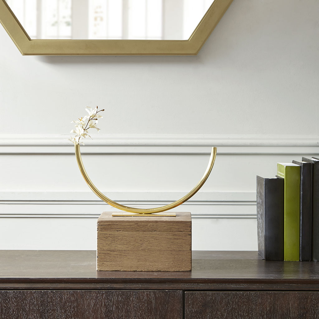 

Madison Park Signature - Hera Rounded Tube Vase - Gold - Small