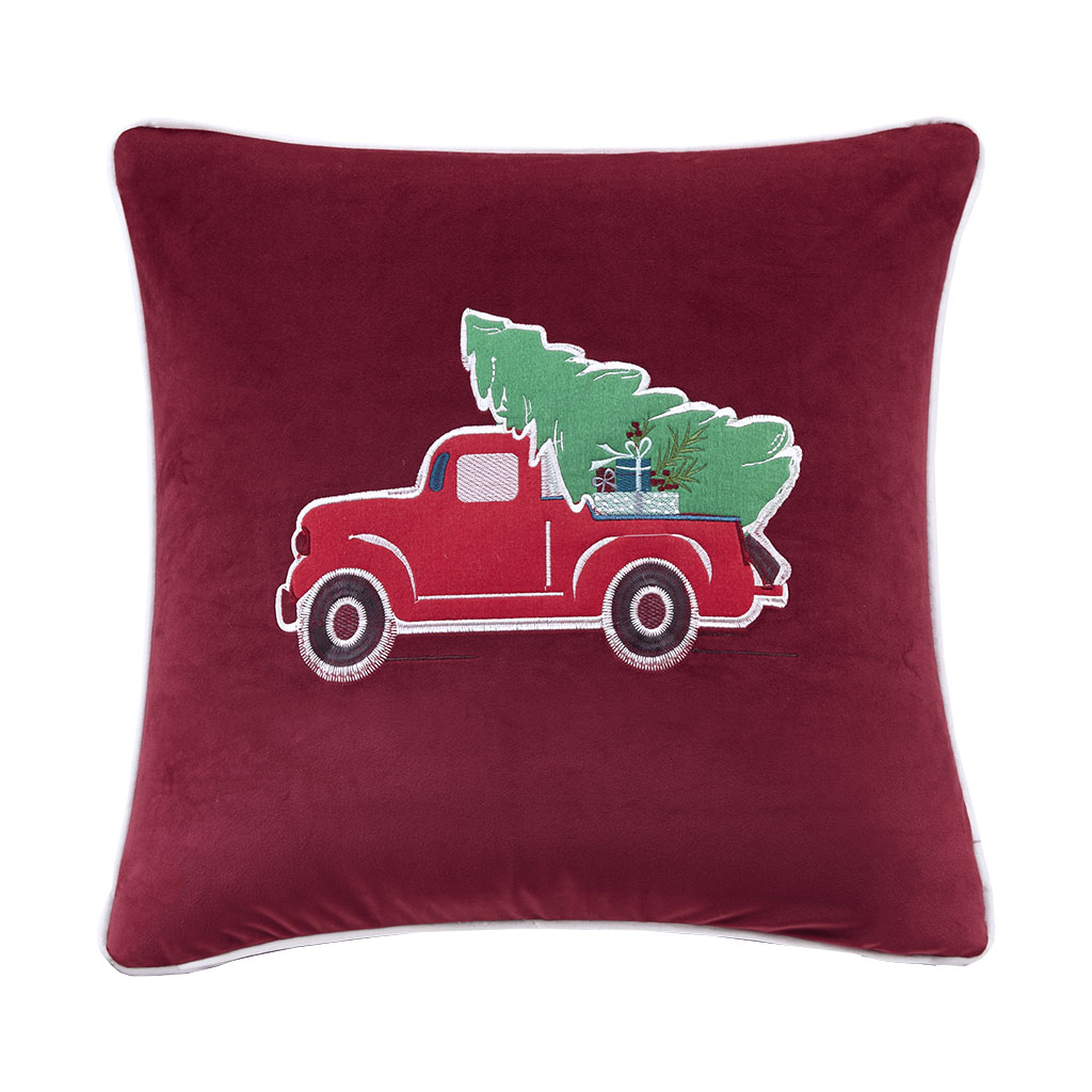 

Madison Park - Holiday Delivery Square Dec Pillow - Red - 20x20