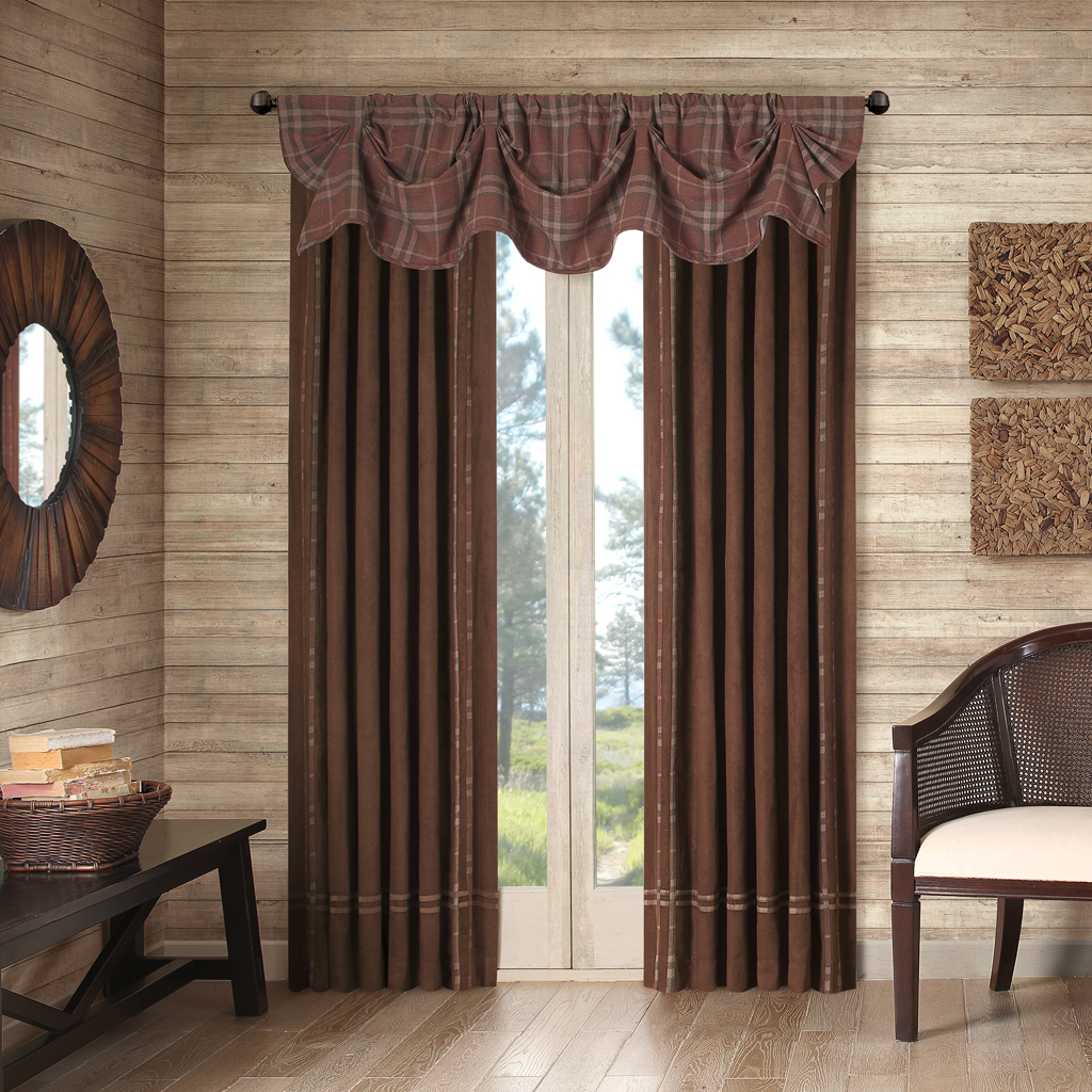 

Woolrich - Clinton Falls Window Curtain - Brown - 63" Panel