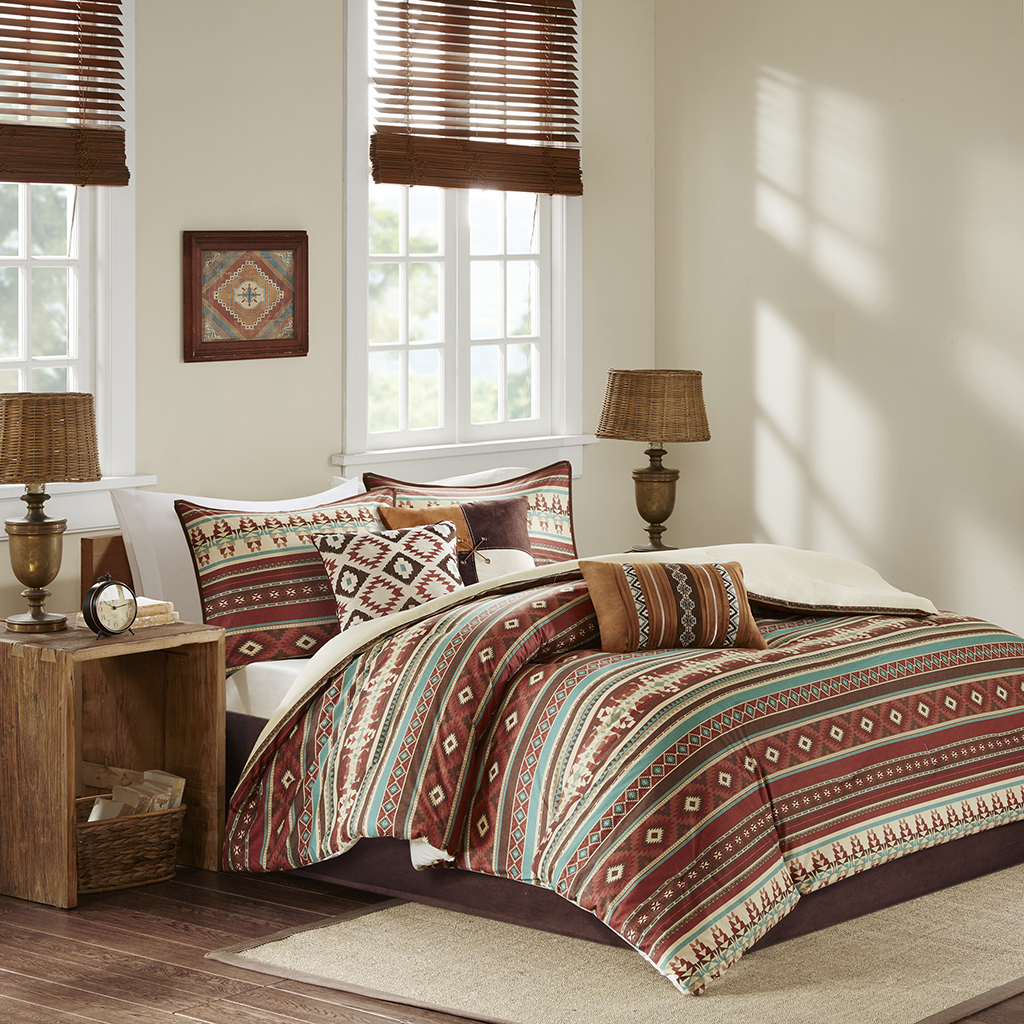 

Madison Park - Taos 7 Piece Comforter Set - Spice - King