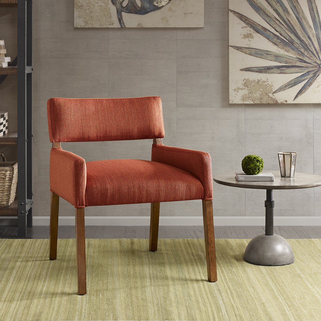 

INK+IVY - Blake Accent Chair - Orange/Pecan - See below