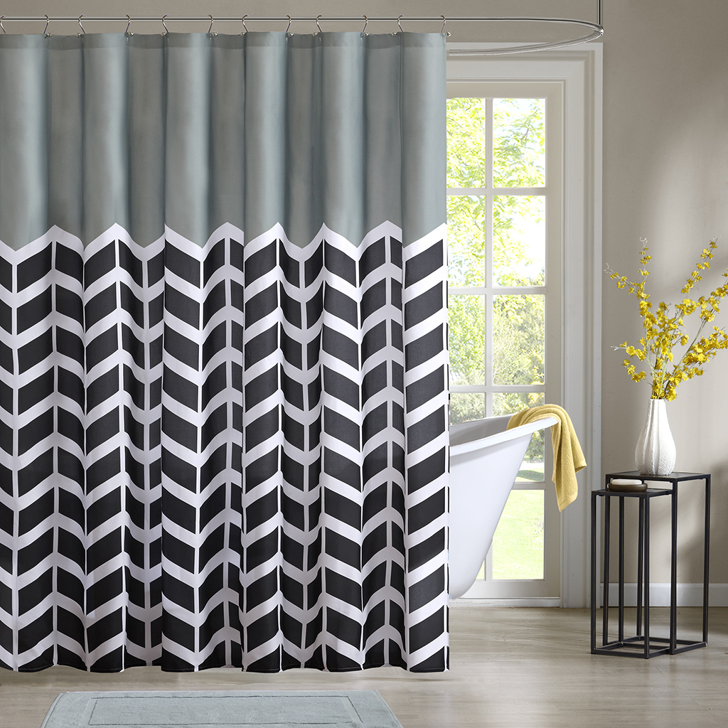 

Intelligent Design - Nadia Shower Curtain - Black - 72x72