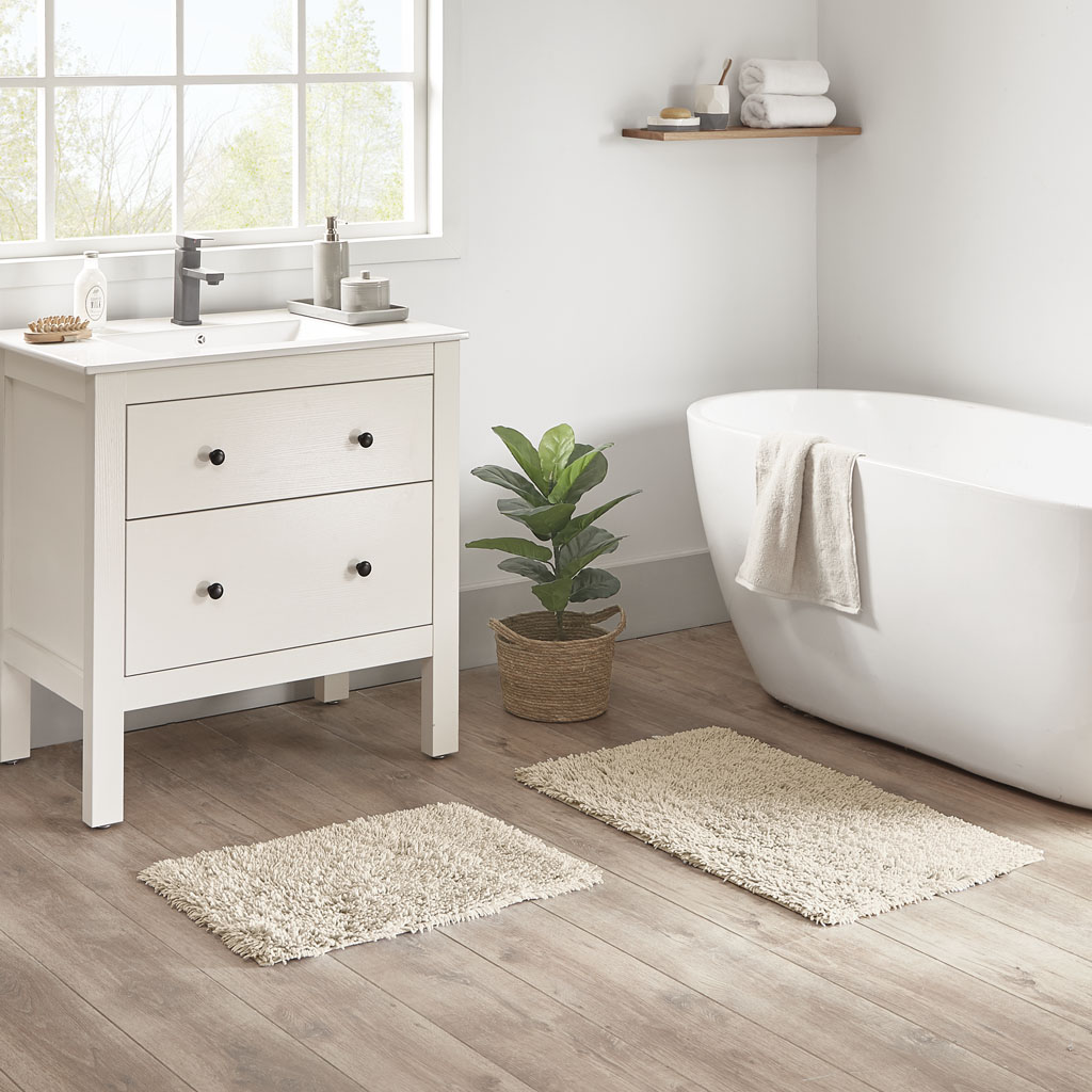 

Madison Park - Elements Organic Cotton 2 Piece Bath Rug Set - Natural - 17x24"/20x32