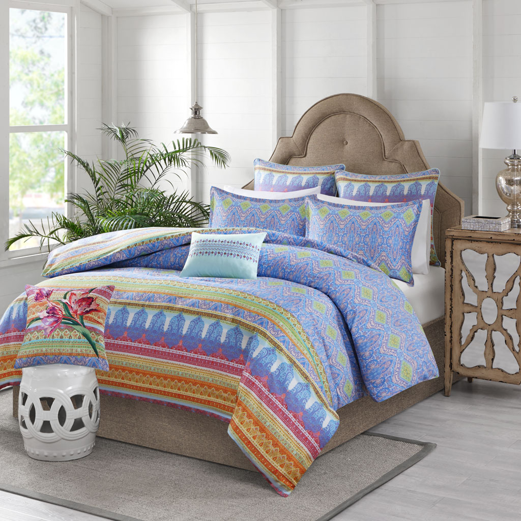 

Echo Design - Sofia Cotton Comforter Set - Multi - Full/Queen