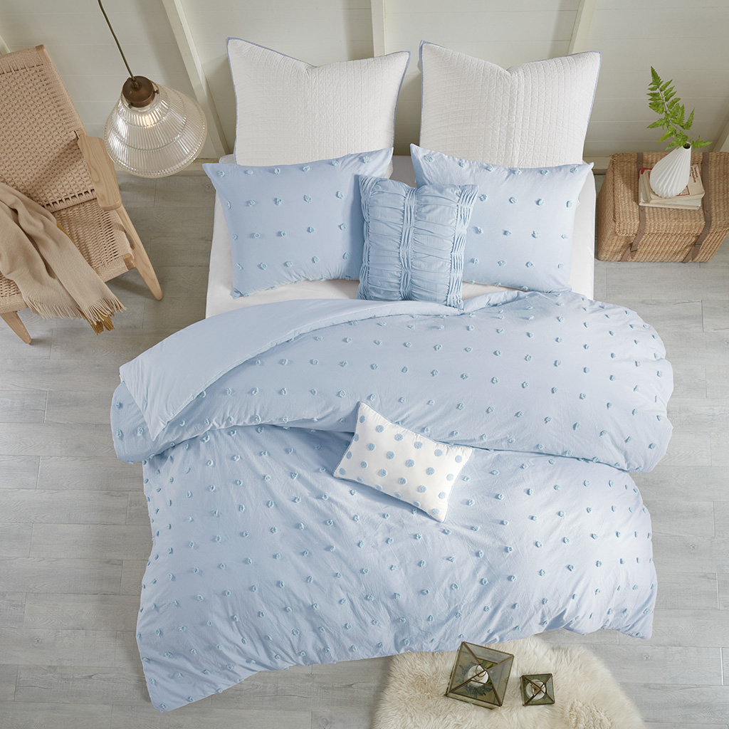 

Urban Habitat - Brooklyn Cotton Jacquard Duvet Cover Set - Blue - Twin/Twin XL