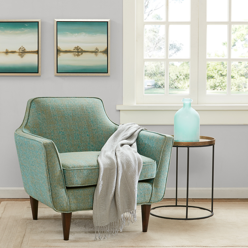 

Madison Park - Cruz Mid Century Accent Chair - Blue-Green - See below