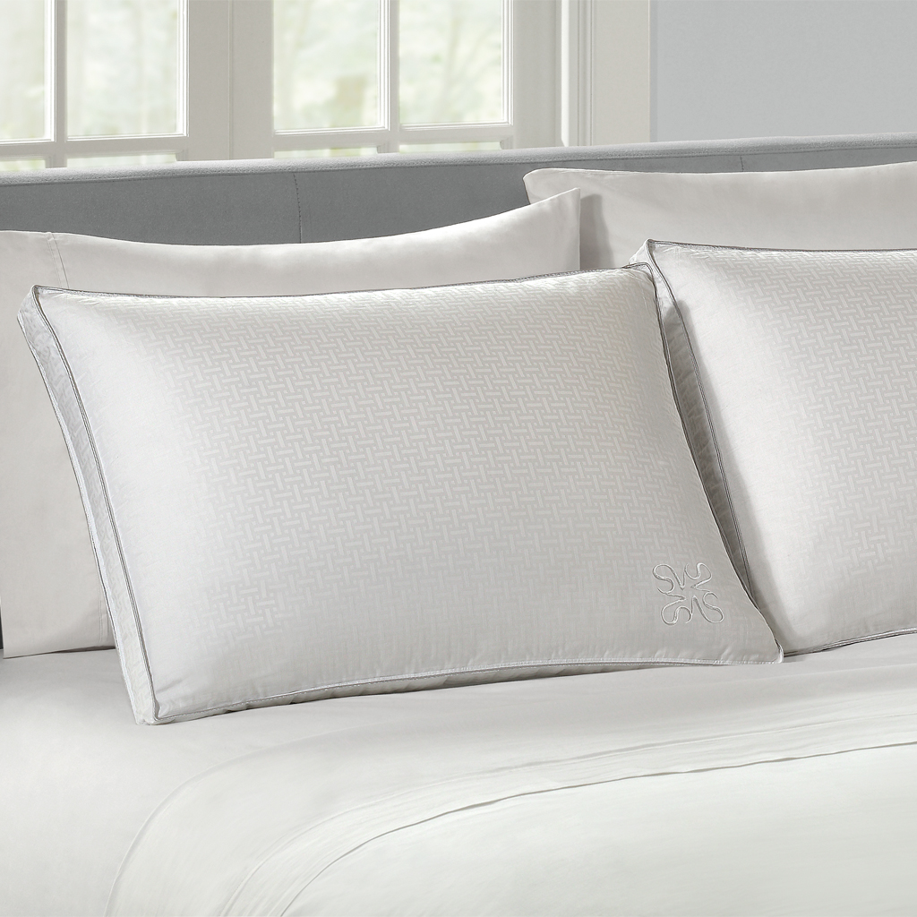 

Comfort Classics - Hotel Collection Cotton Jacquard Down Pillow - White - See below