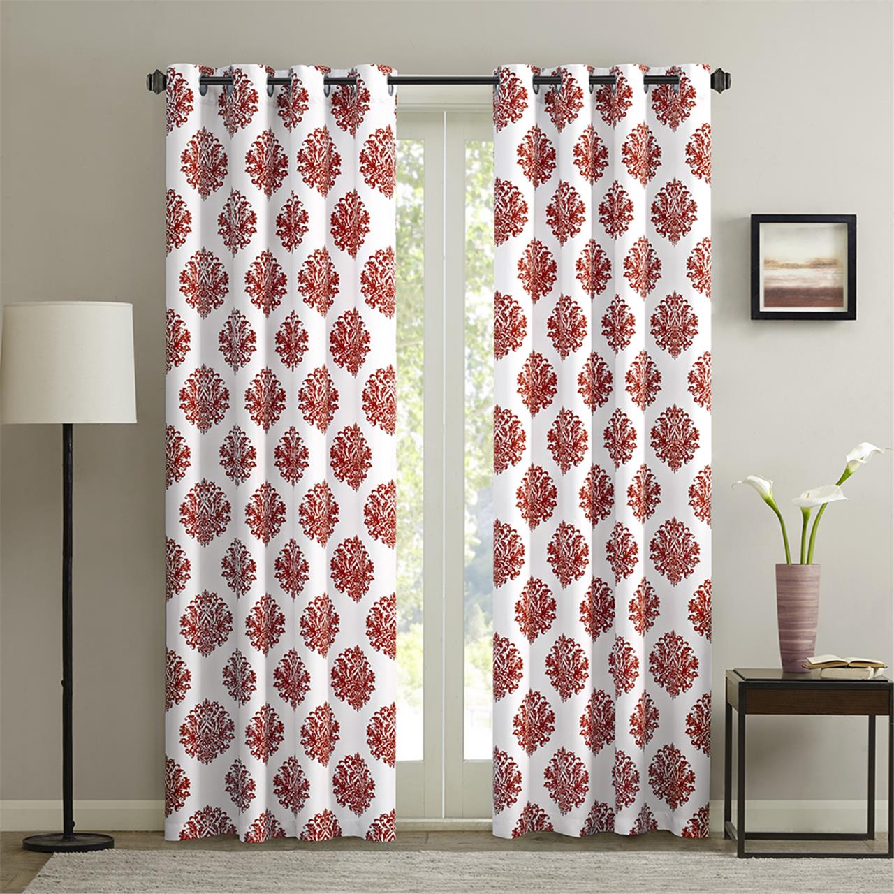 

Madison Park - Anthro Window Curtain Pair - Red - See below