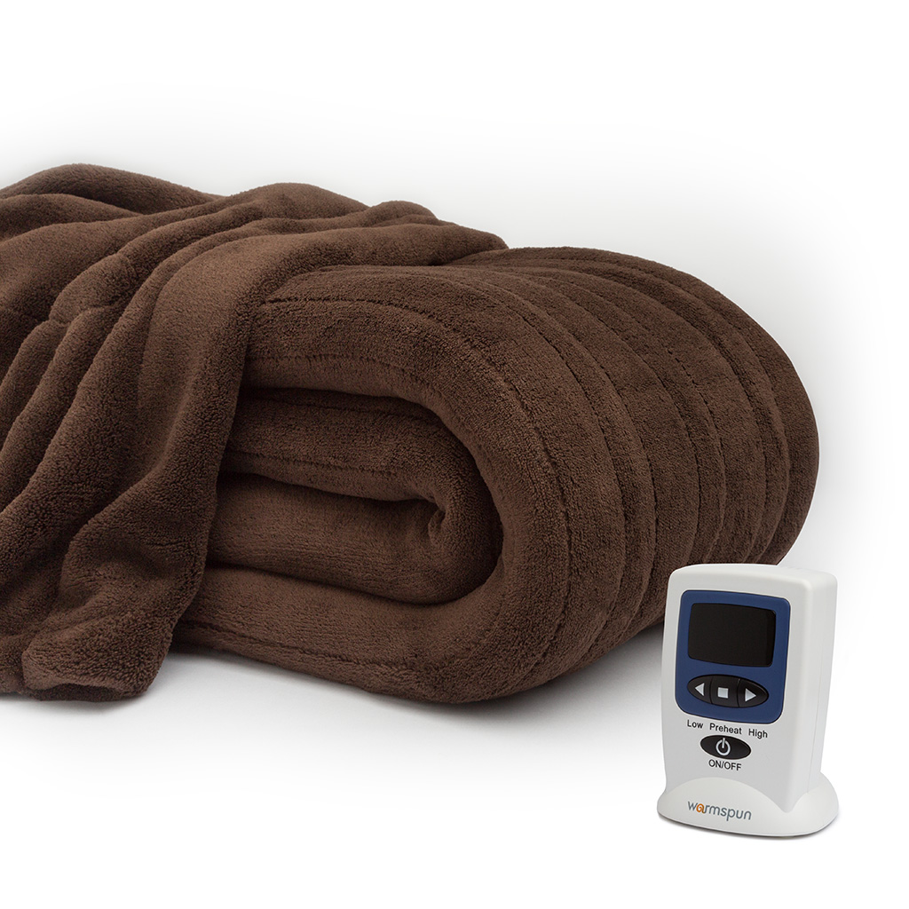 

Comfort Classics - Warm Spun Soloft Electric Blanket - Brown - Full
