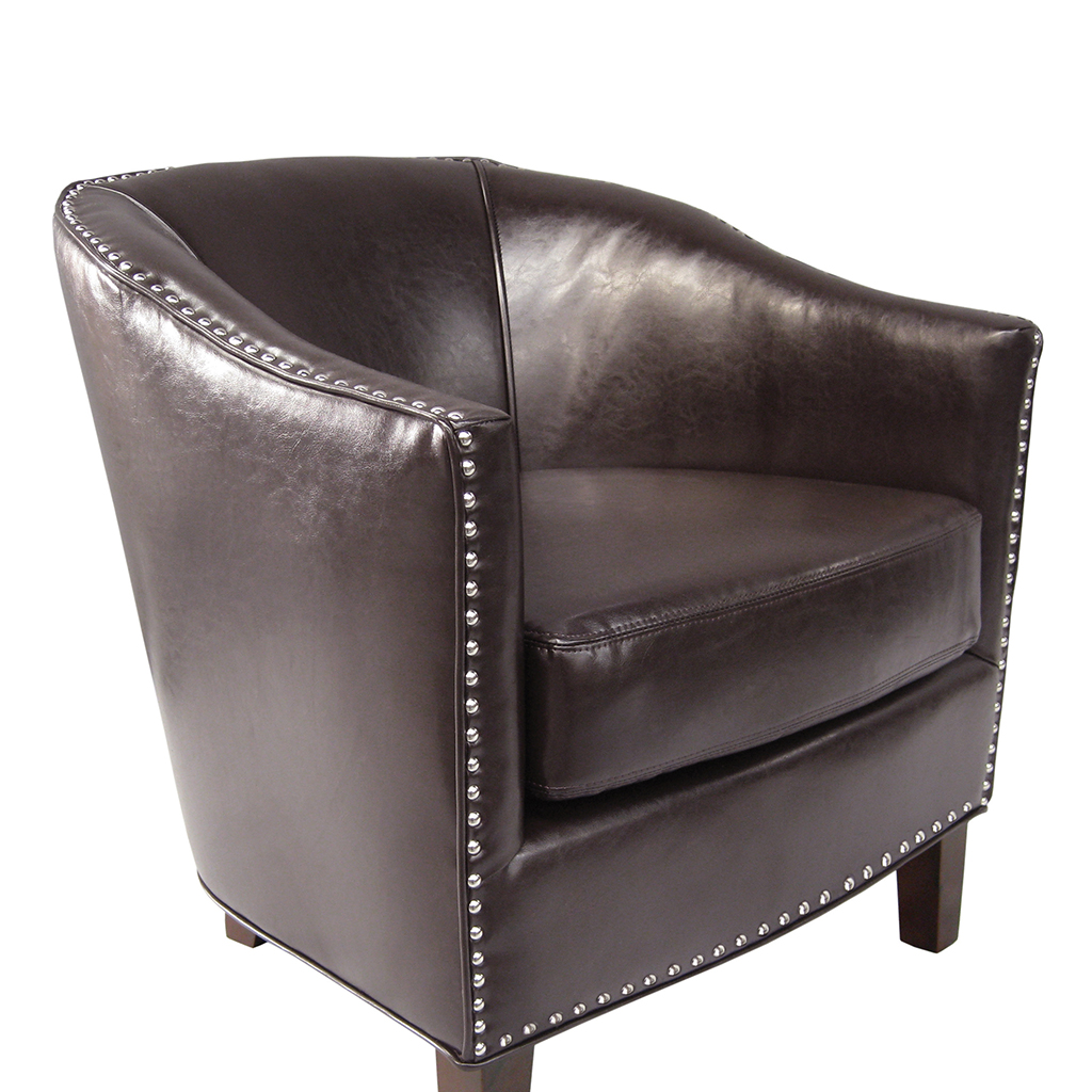 

Madison Park - Fremont Barrel Arm Chair - Brown - See below