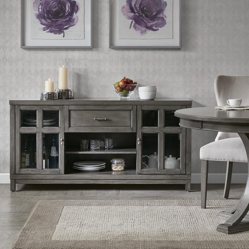 

Madison Park Signature - Helena Long Credenza - Grey - See below