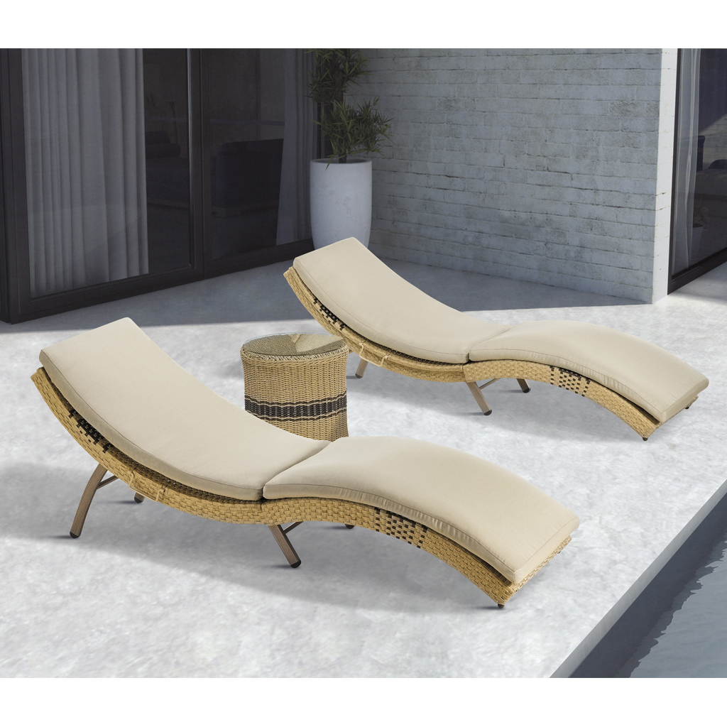 

Madison Park - Venice Outdoor Chaise Lounge - Natural - See below