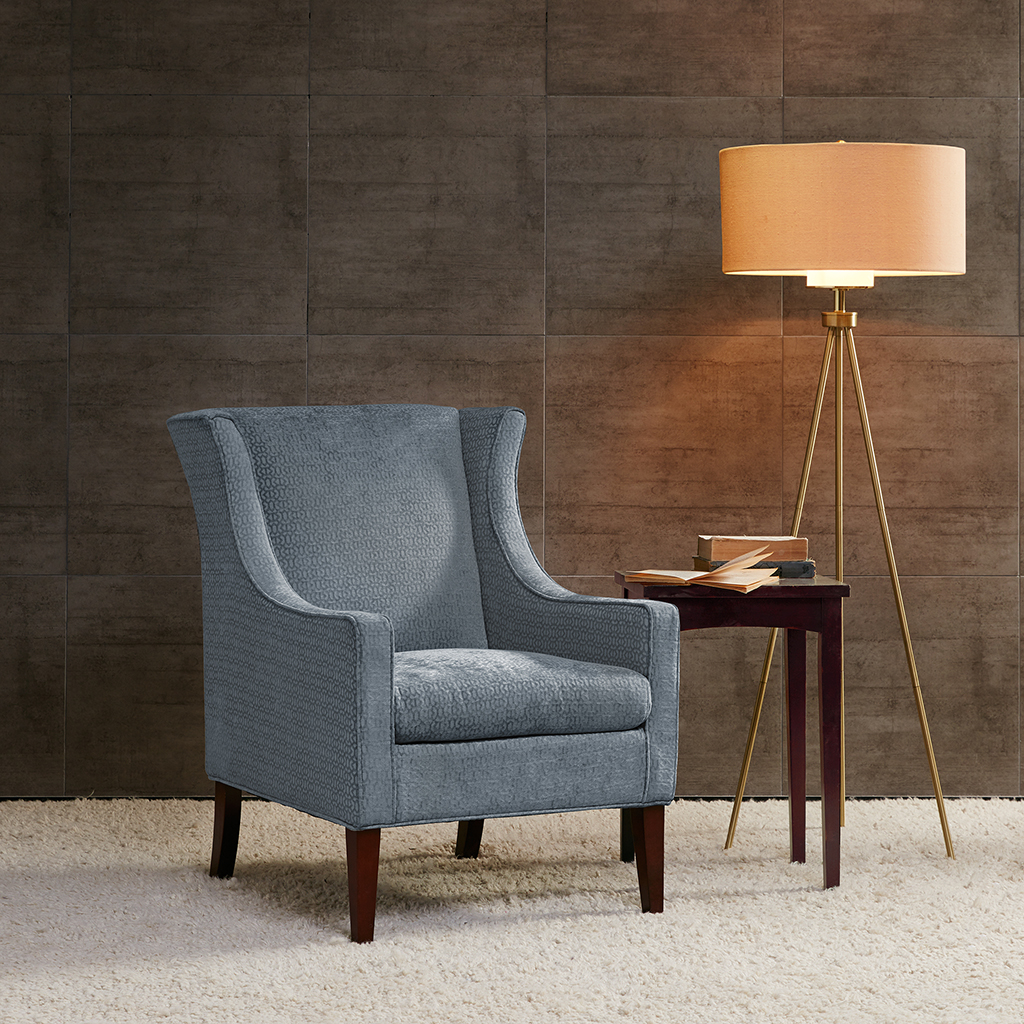

Madison Park - Addy Wing Chair - Blue - See below