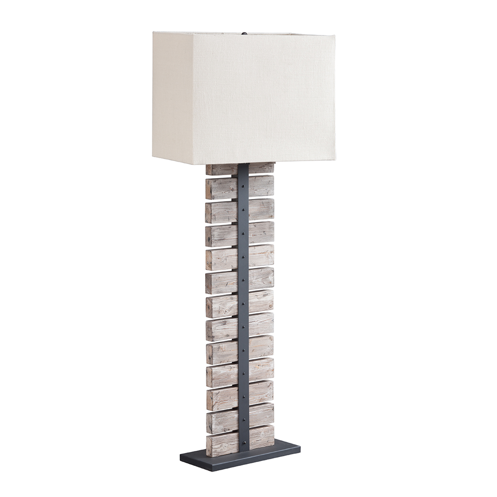 

INK+IVY - Malibu Wood Floor Lamp - Grey - See below