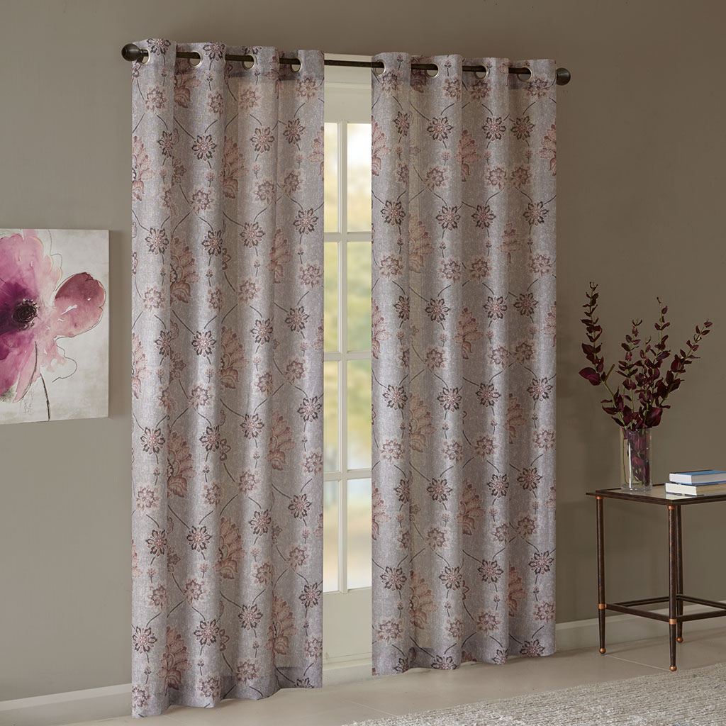 

Madison Park - Misha Textured Printed Window Panel - Amethyst - 50x95