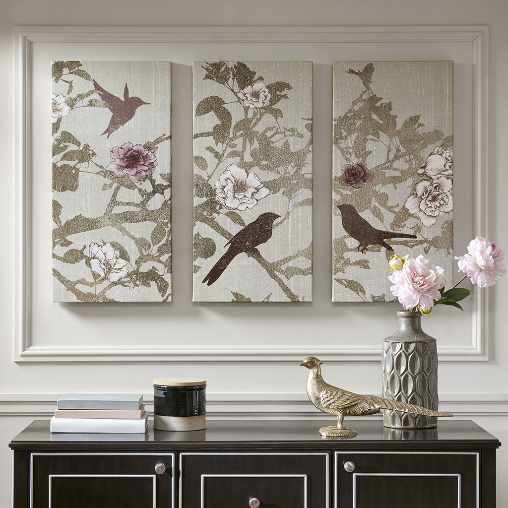 

Madison Park - Songbird Gel Coat Canvas 3PC Set - Natural - See below