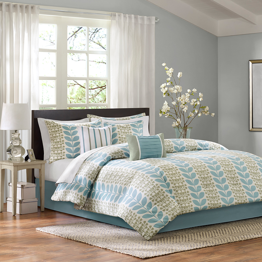 

Home Essence - Elle 7 Piece Comforter Set - Aqua - King