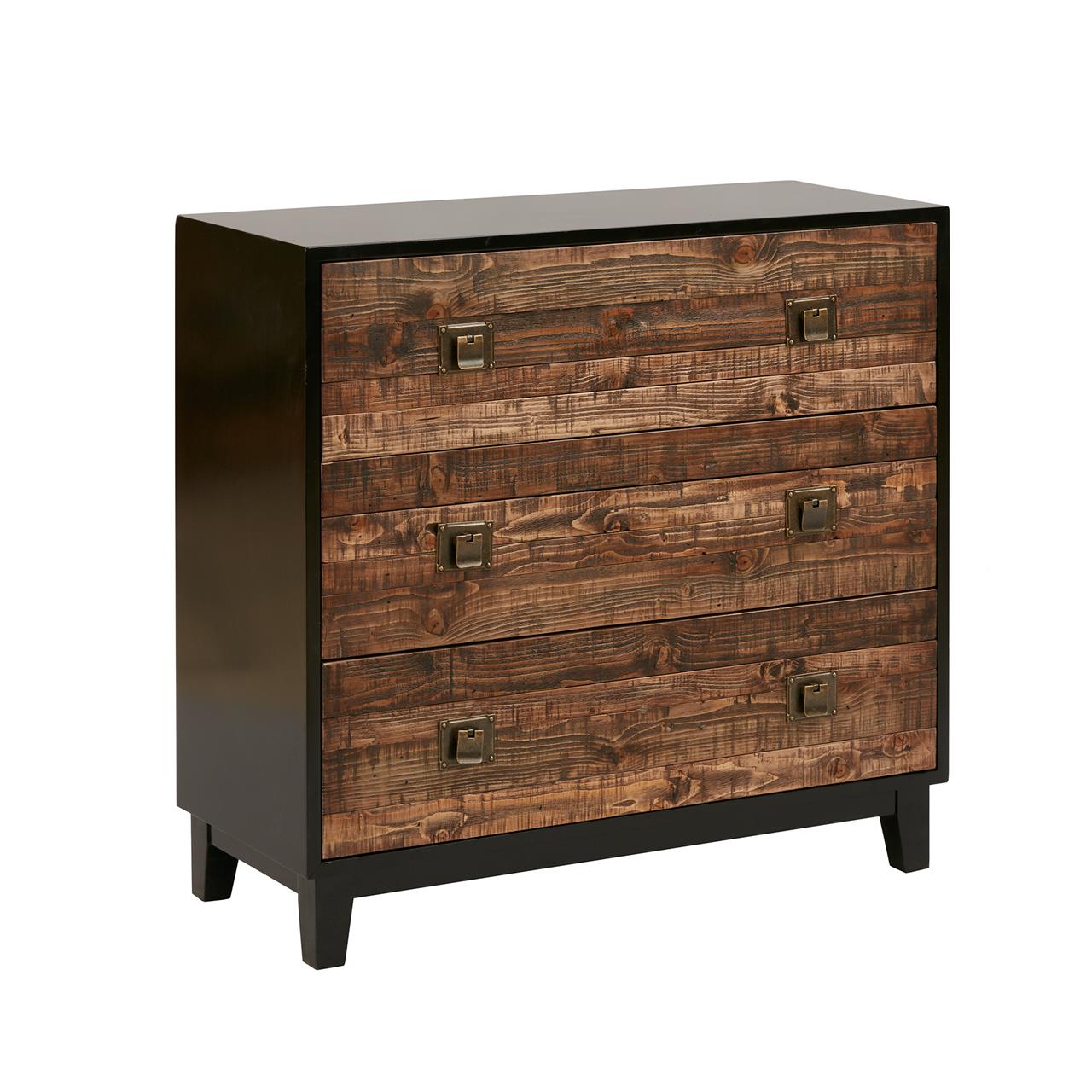 

Madison Park - Byron Chattered Wood Accent Chest - Chestnut - See below