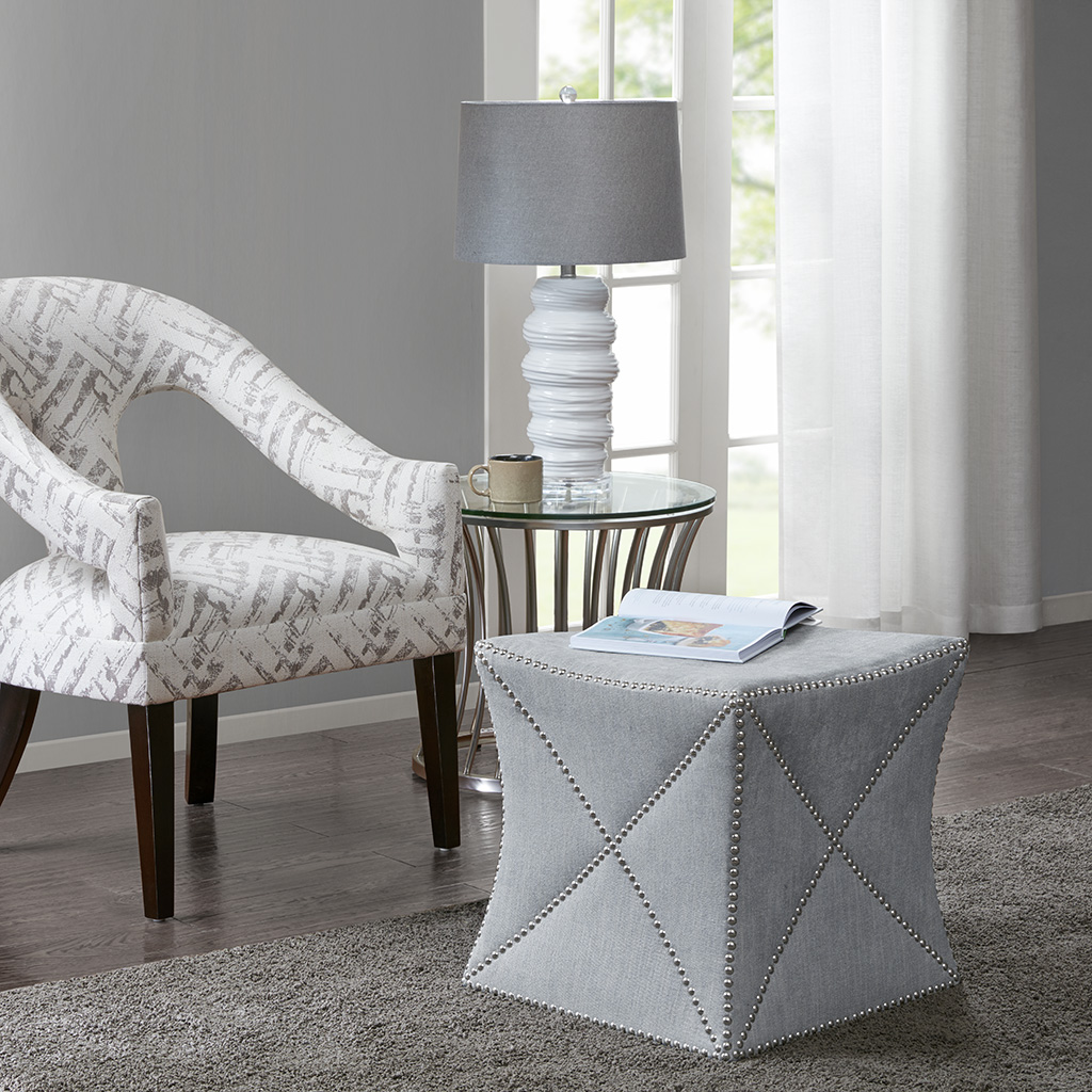 

Madison Park - Marsella Cube Ottoman - Blue - See below