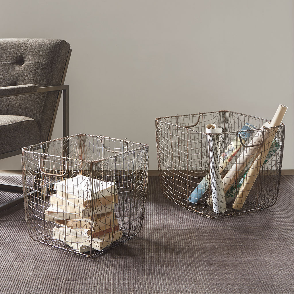 

Madison Park - Moraga Basket Set of 2 - Black - See below