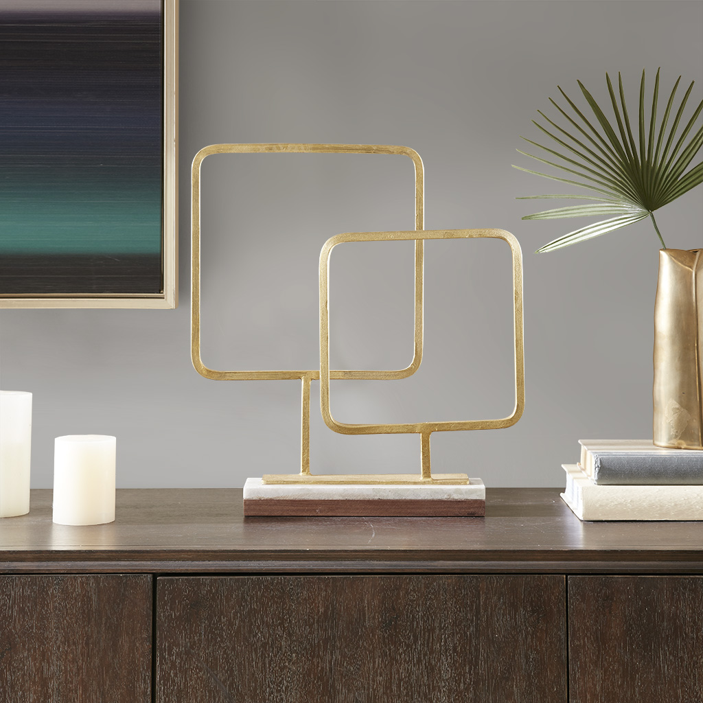 

Madison Park Signature - Francis Square Ring Decor - Gold - Square