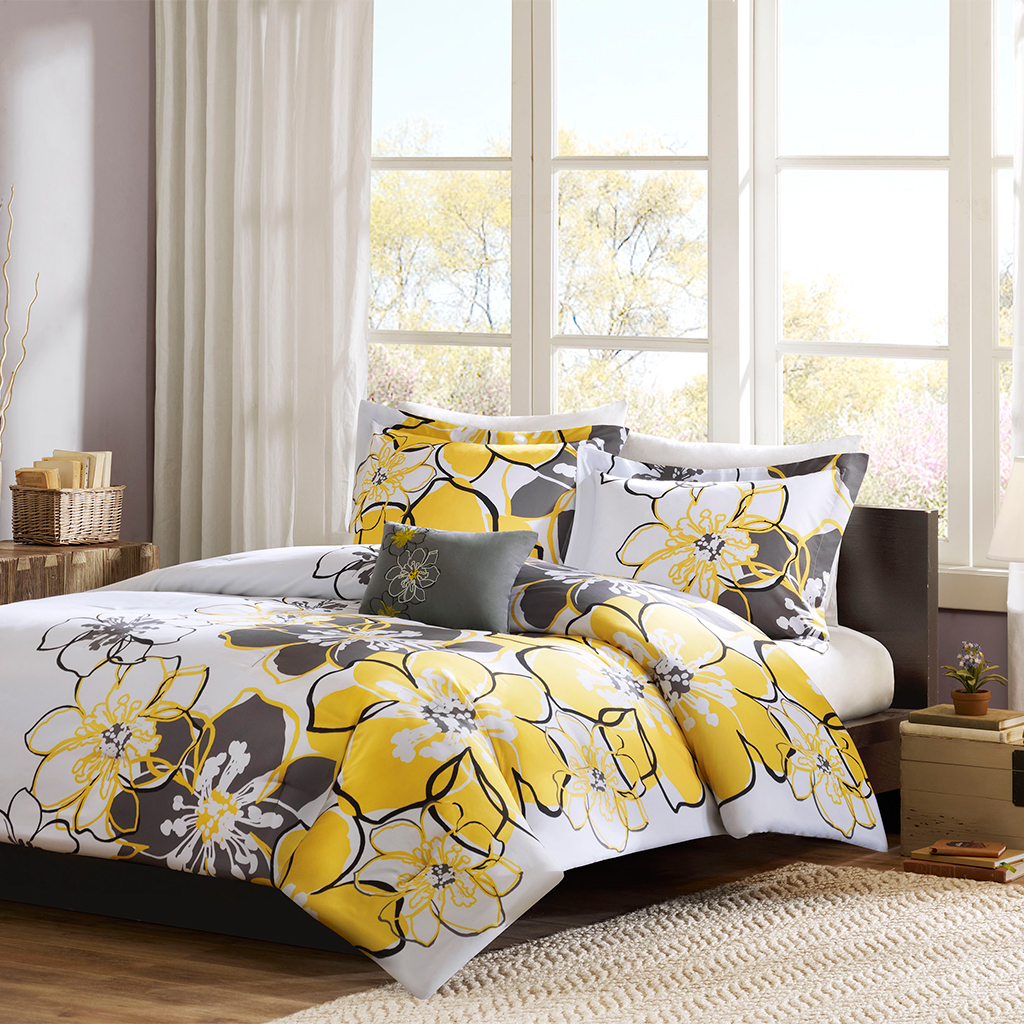 

Mi Zone - Allison Comforter Set - Yellow - Twin/Twin XL