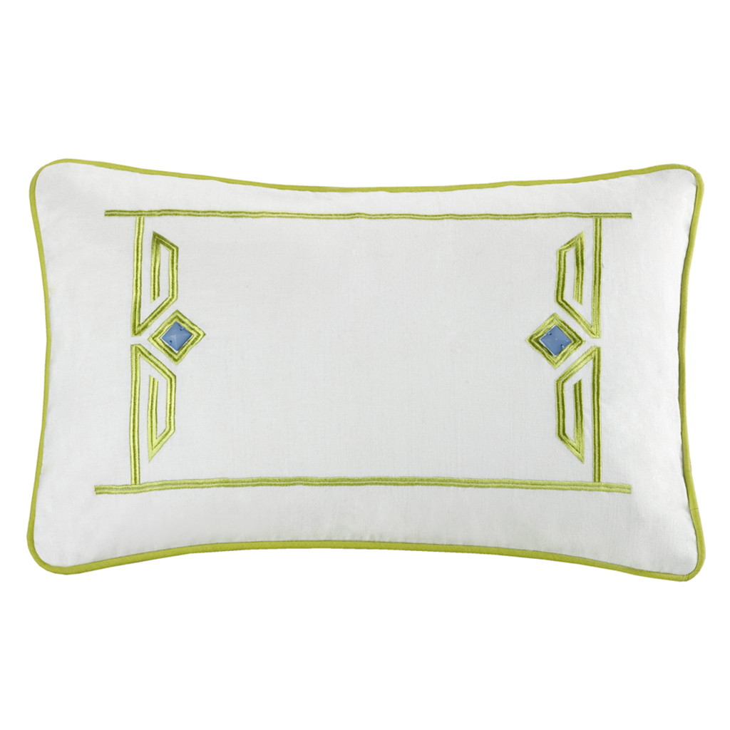 

Echo Design - Sardinia Oblong Pillow - White - 12x18