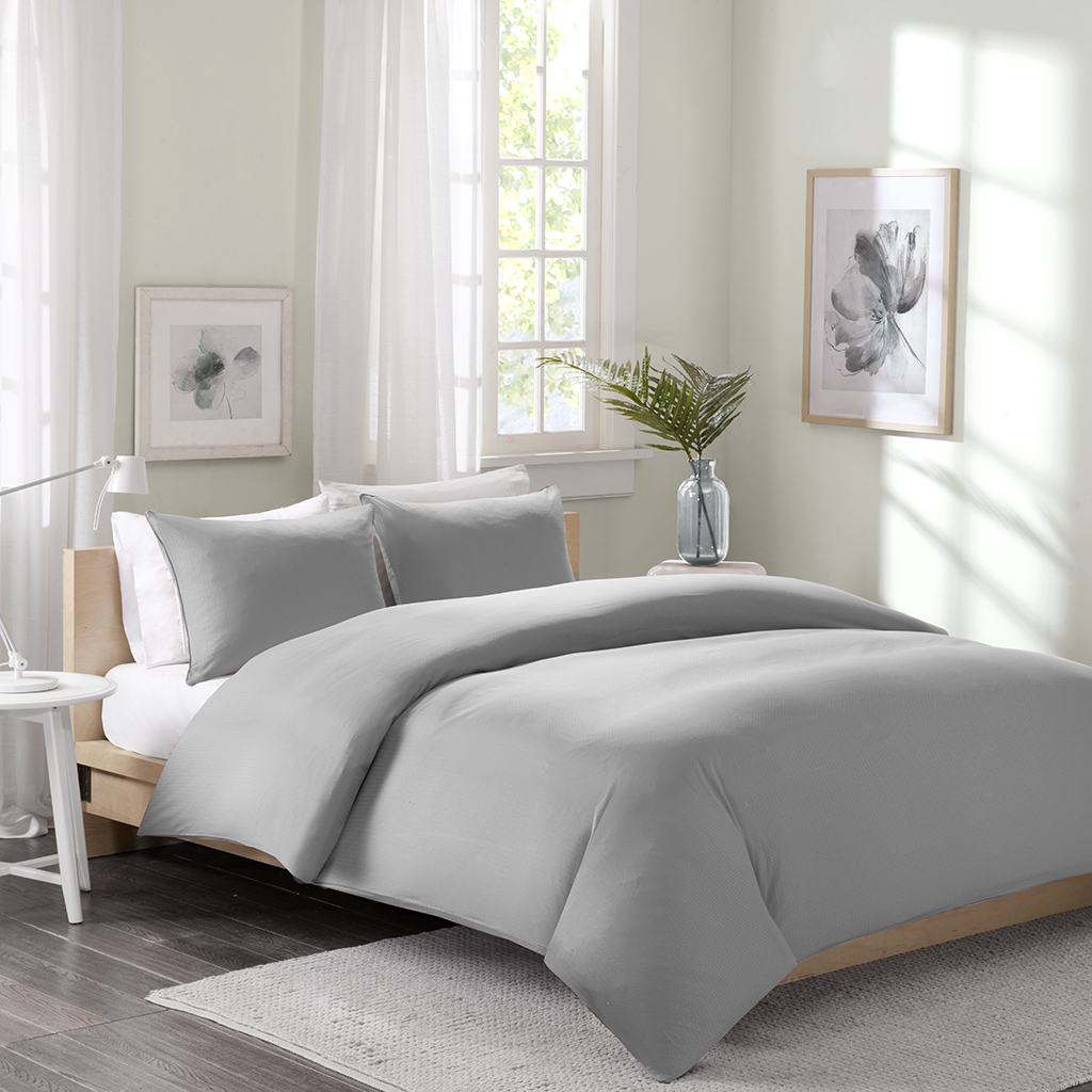 

Madison Park - Bamboo Duvet Cover Mini Set - Grey - Full/Queen