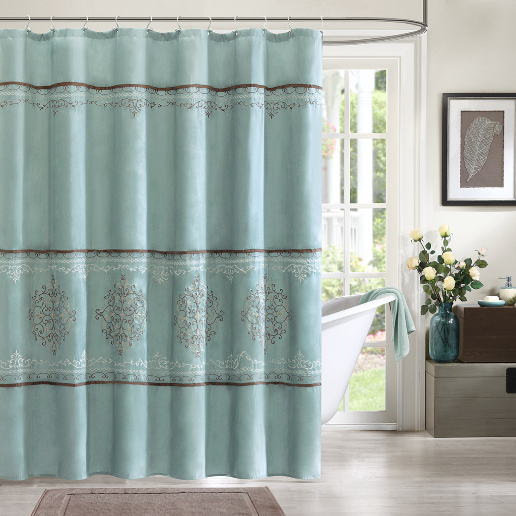 

Madison Park - Brussel Shower Curtain - Seafoam - 72x72