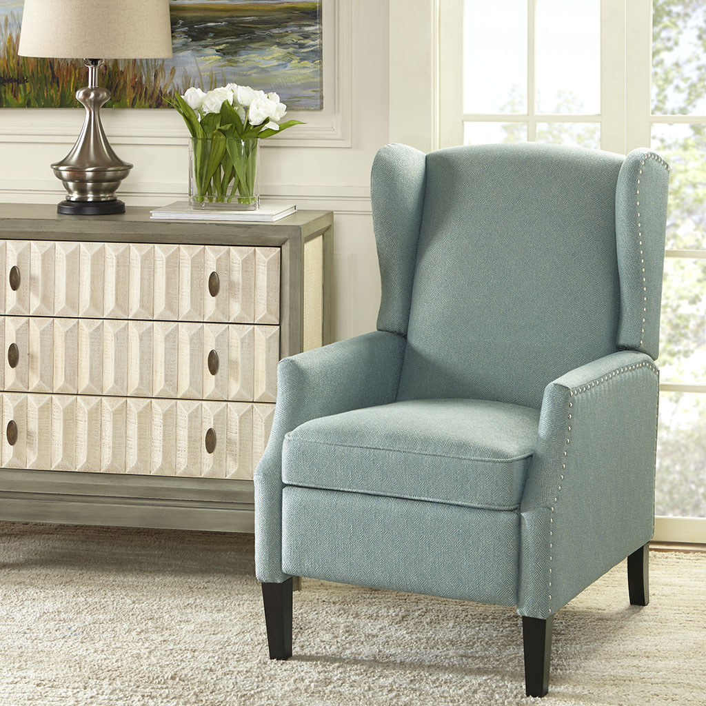 

Madison Park - Vander Push Back Recliner - Blue - See below