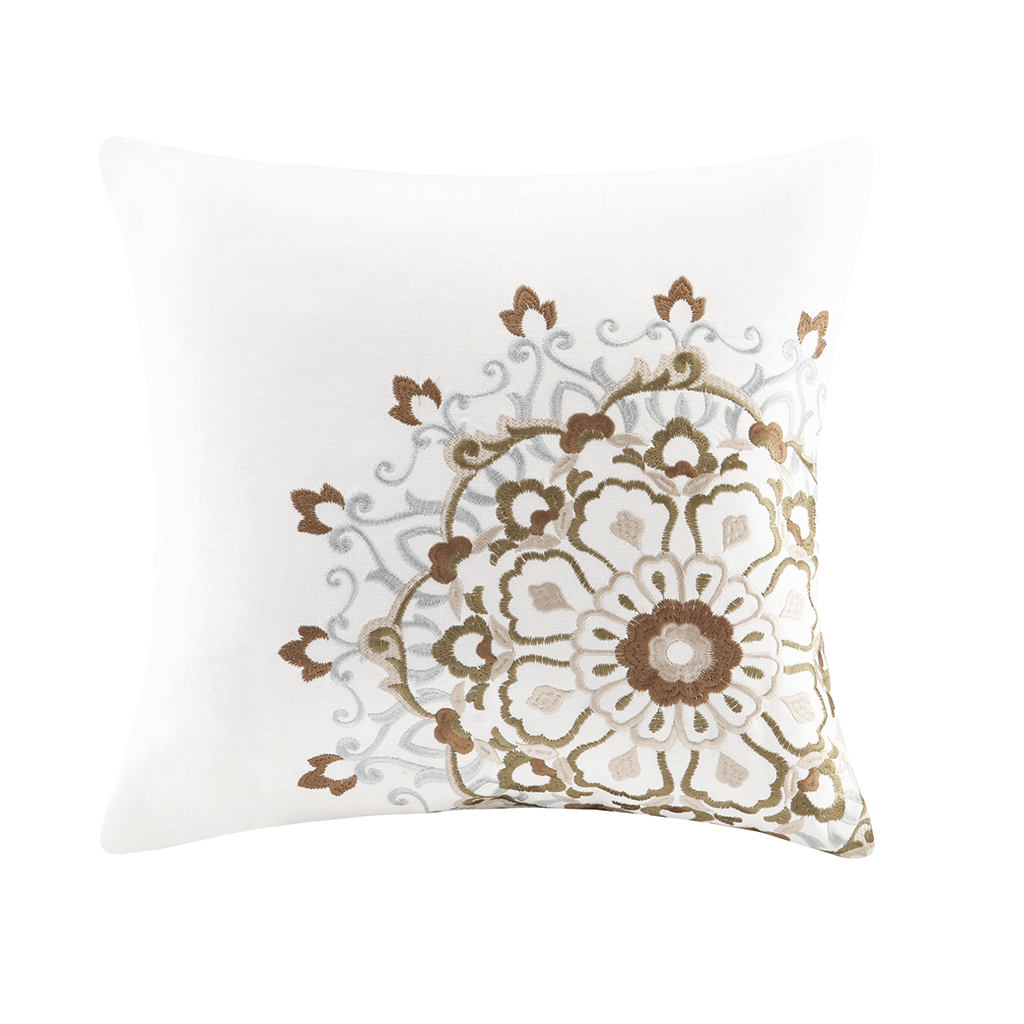 

Harbor House - Sanya Spice Square Pillow - White - 18x18