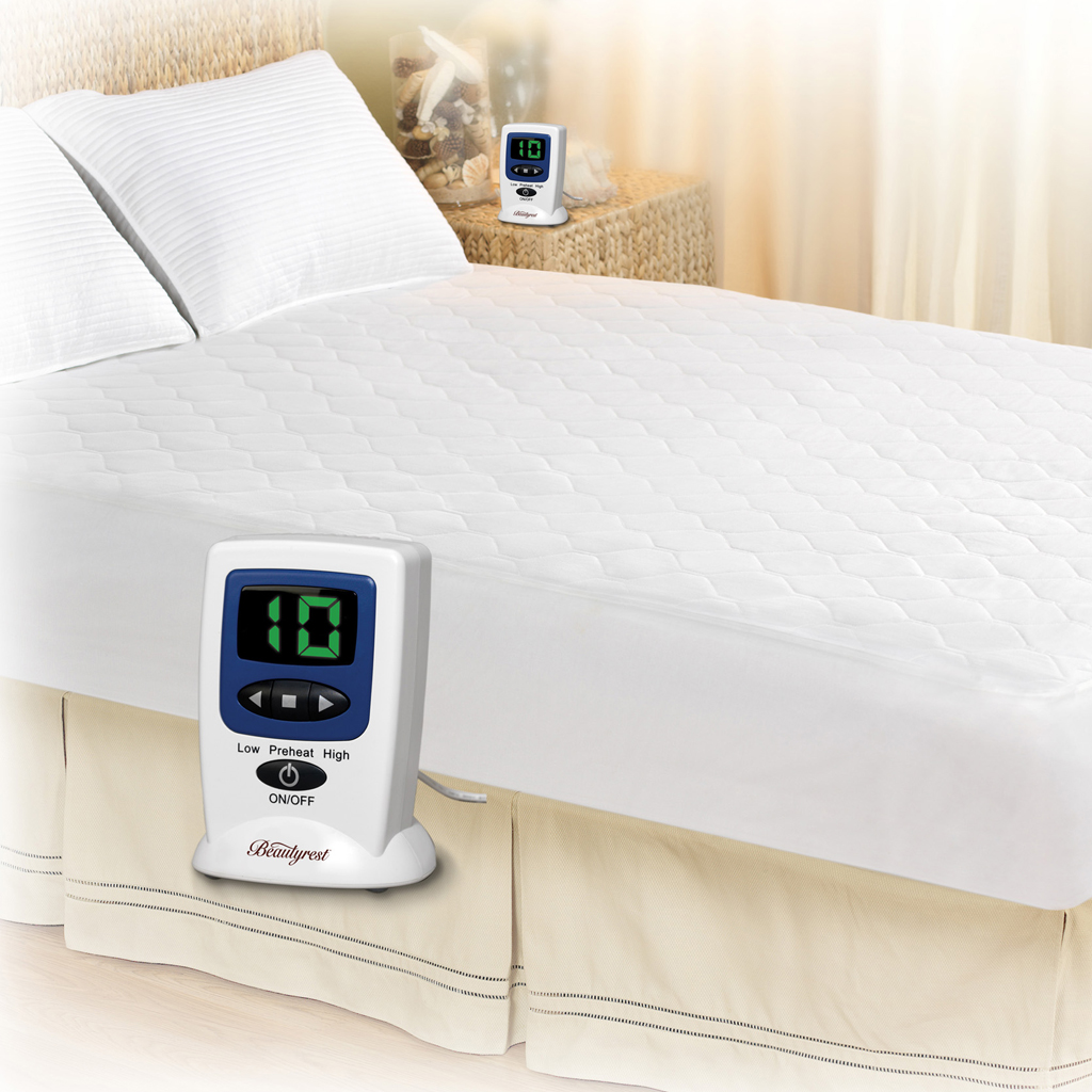 

Beautyrest - Cotton Rich Heated Mattress Pad - White - King