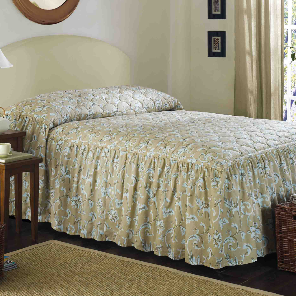 

Main Street - Floral Skirted Bedspread - Multi - Queen