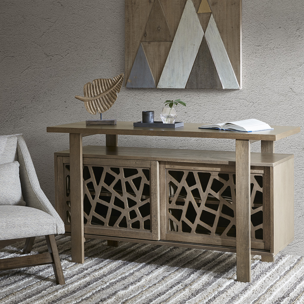 

INK+IVY - Crackle Buffet Table - Natural - See below