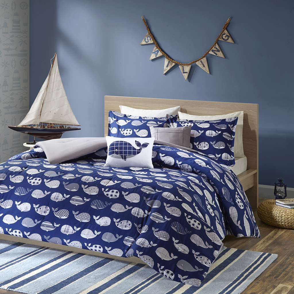 

Urban Habitat Kids - Moby Comforter Set - Navy - Twin/Twin XL