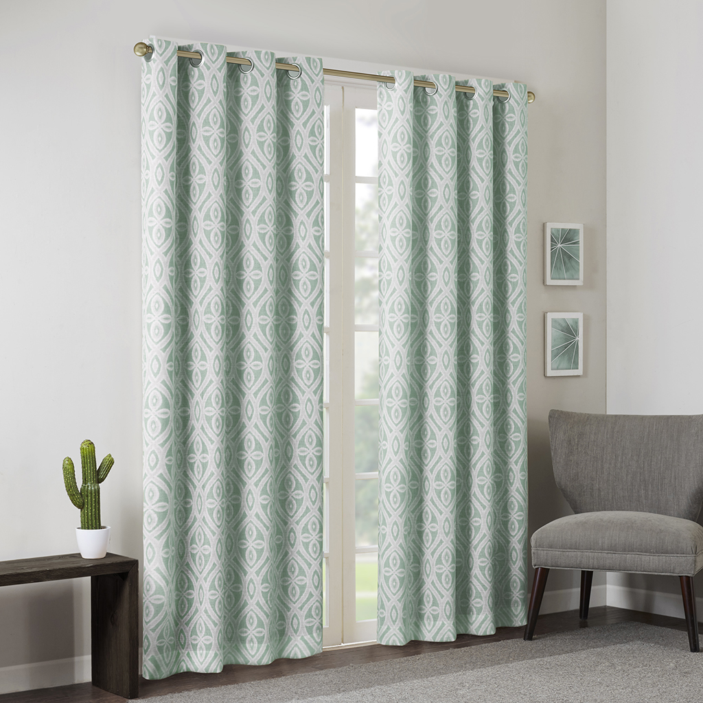 

Intelligent Design - Rex Printed Panel with Blackout Lining - Aqua - 95" Panel