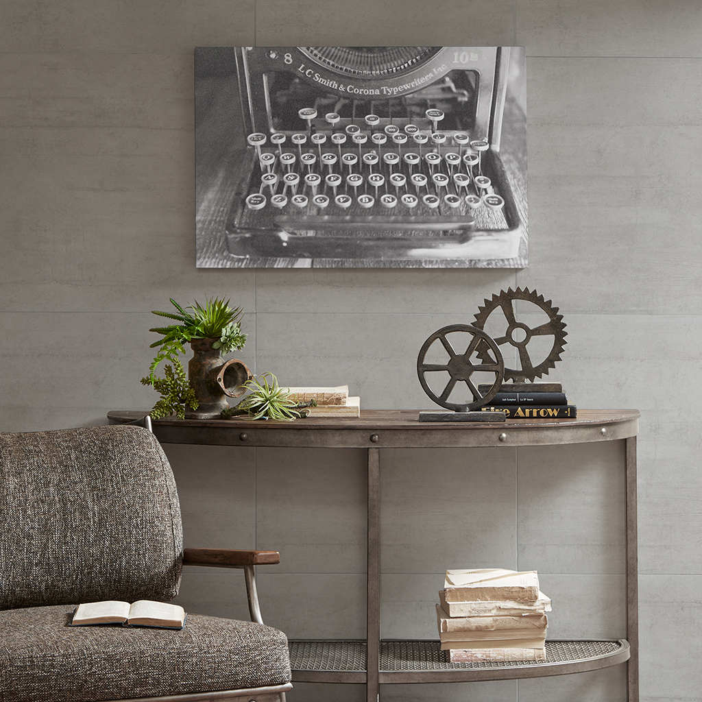 

INK+IVY - Vintage Typewriter Gel Coated Canvas - Black/White - See below