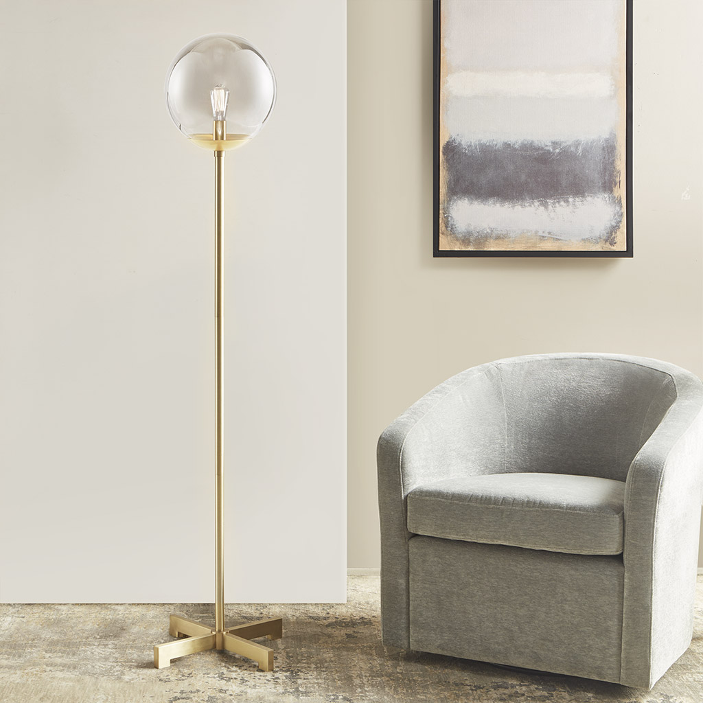 

Martha Stewart - Warren Floor Lamp - Gold - See below