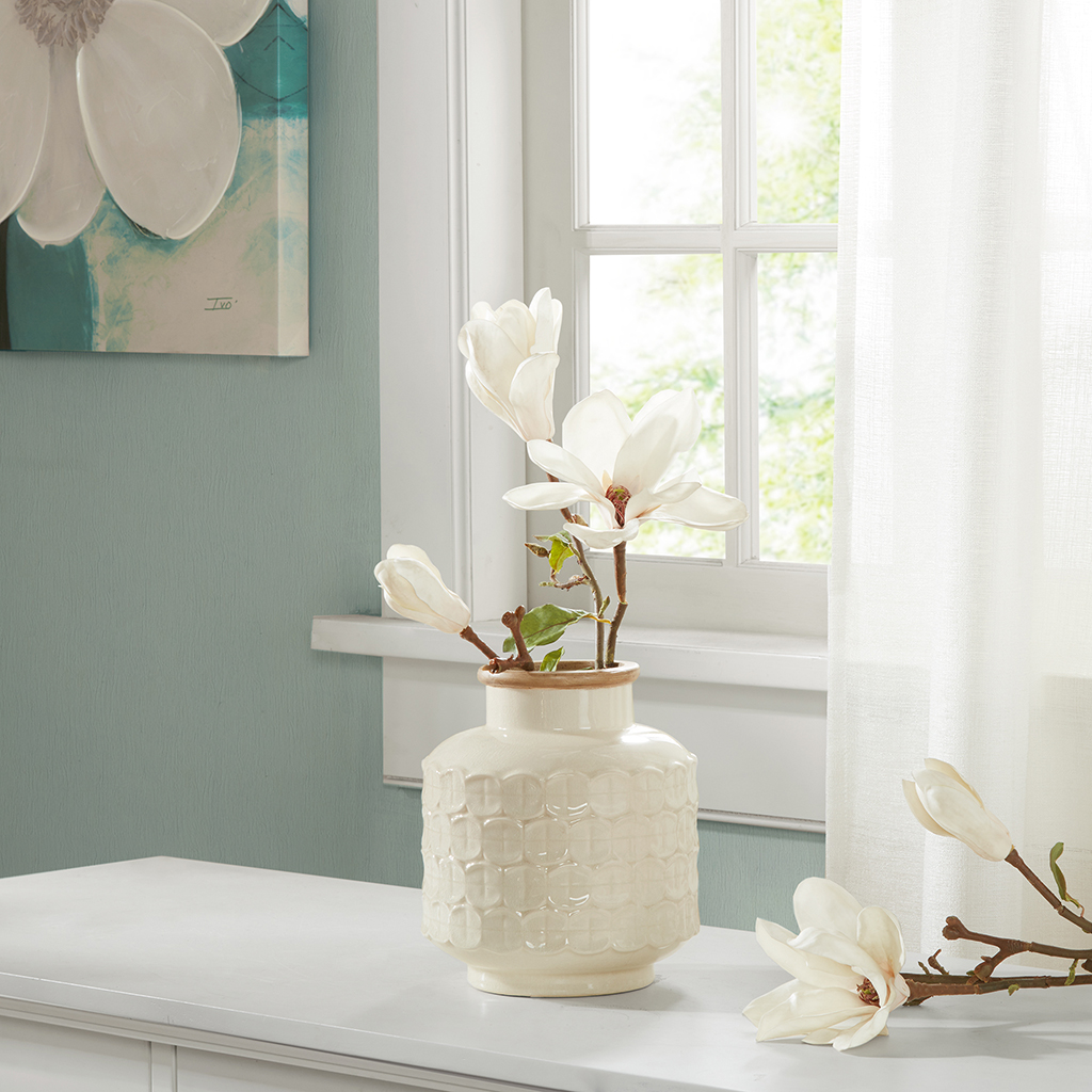 

Madison Park - Averly Modernist Decorative Vase - Cream - See below