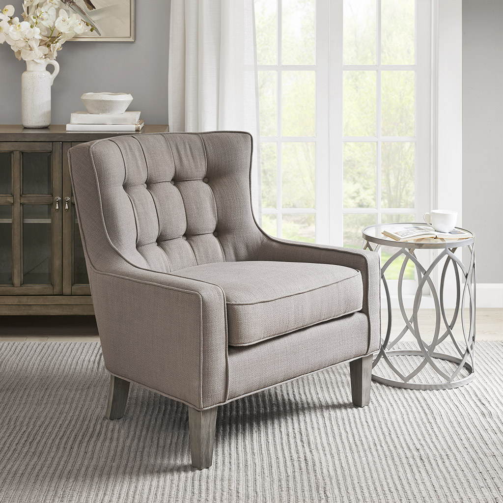 

Madison Park - Cushing Accent Chair - Grey - See below