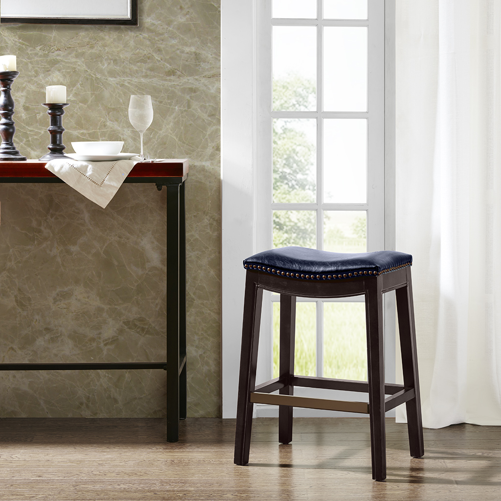 

Madison Park - Belfast Saddle Counter Stool - Navy - See below