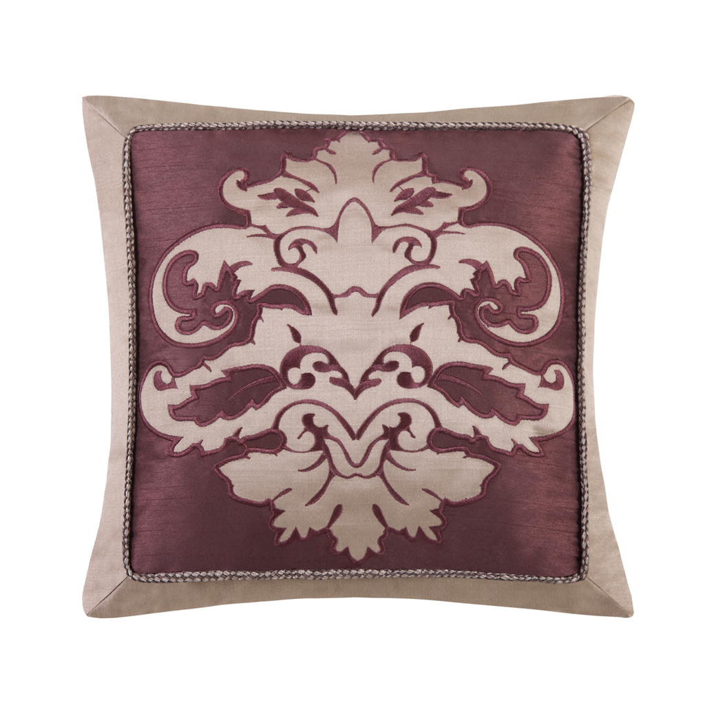 

Robert Allen - Windsor Square Pillow - Red - 16x16''