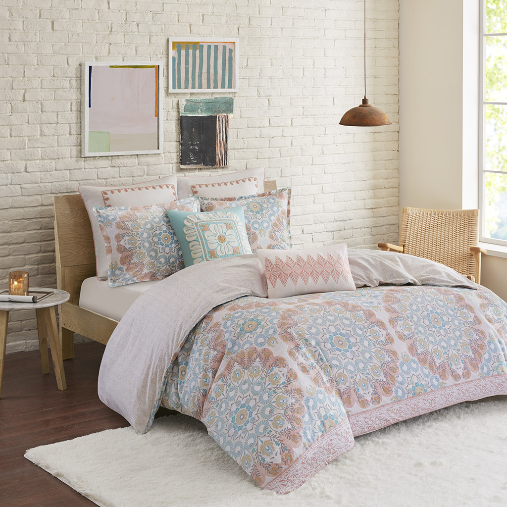 

Echo Design - Simona 3 Piece Cotton Duvet Cover Set - Multi - King