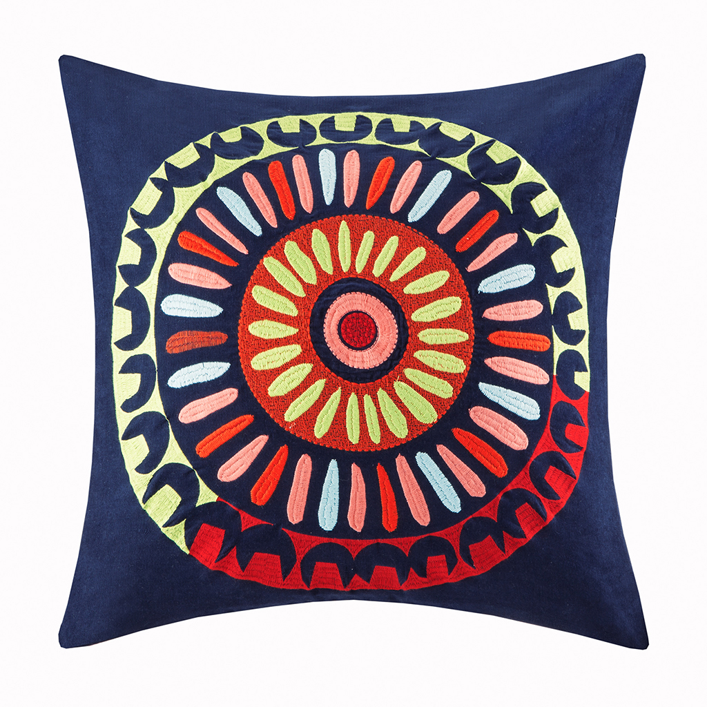 

Josie by Natori - Hollywood Boho Square Pillow - Blue - 20x20