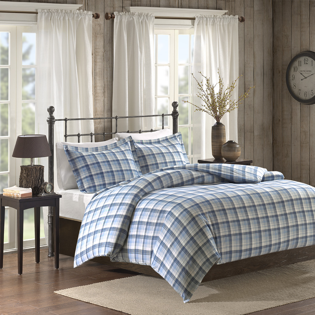 

Woolrich - Tasha Flannel Comforter Mini Set - Tasha Blue - King